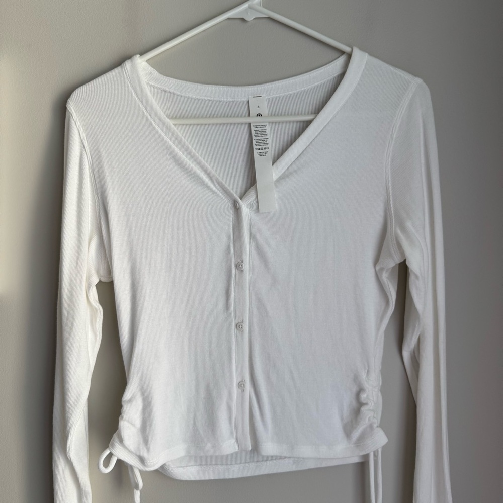 Lululemon Side-Cinch Ribbed Cardigan - Picture 8 of 14